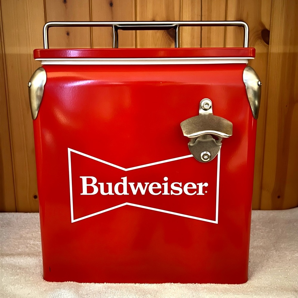 Vintage style Budweiser outdoor cooler